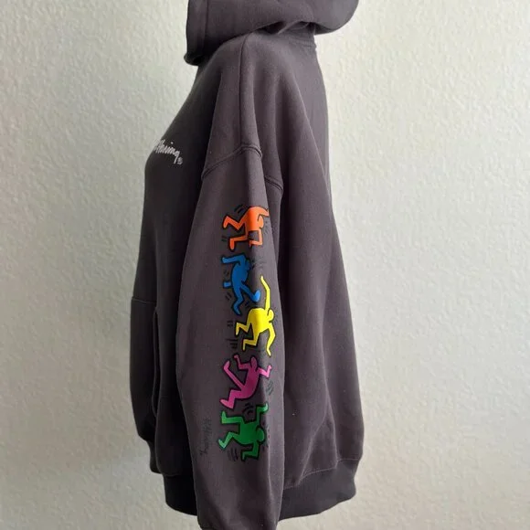 Cotton On x Keith Haring Graphic Hoodie Gray Size Small - Picture 4 of 8